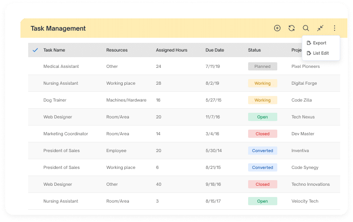 Data Management with Advanced functionalities