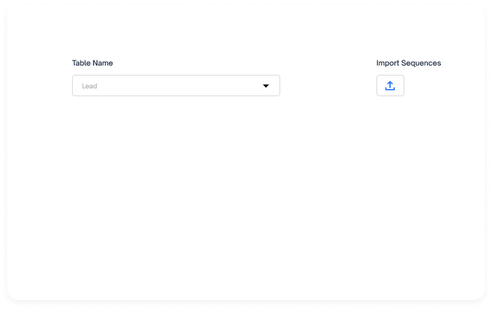 Import any Table Sequence